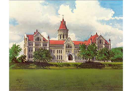 Mary Doerr - Old Main at St. Edwards University Print