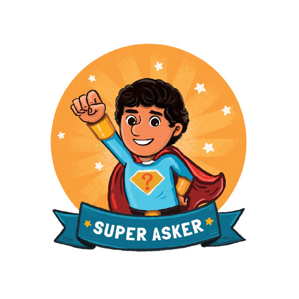 Mia & Tiago "I'm a Super Asker" Sticker Refill Pack